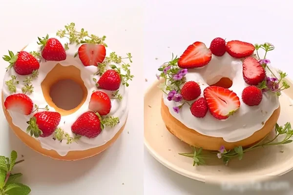 柔软升级、非油炸，果蔬调色装饰9种水果造型甜甜圈配方和视频教程-爱尚配方网