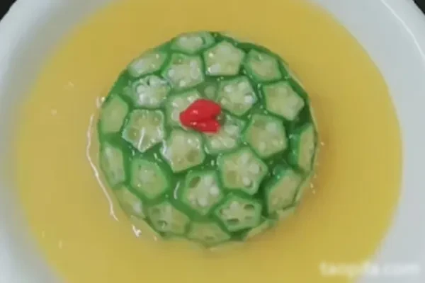 金汤淮山酿秋葵视频教程-爱尚配方网