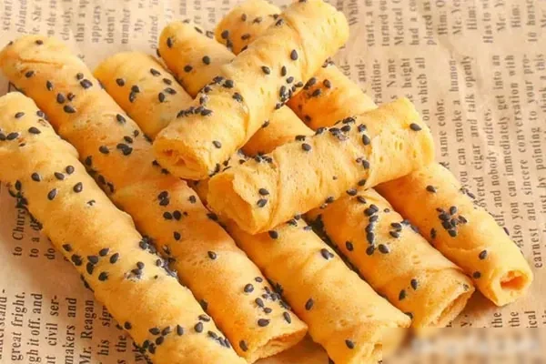 图片[1]-超酥脆多种口味手工蛋卷海苔夹心脆配方和视频教程-爱尚配方网