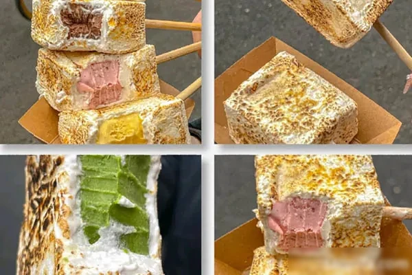 火烤棉花糖冰淇凌视频教程-爱尚配方网